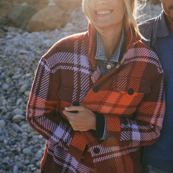 Outerknown Cloud Weave Shirt Jacket in Addison Plaid NWT - Picture 3 of 11